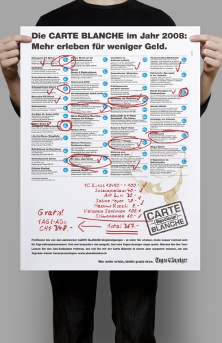 Timetable Ad for Carte Blanche