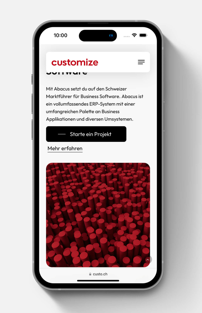 Customize Website Redesign